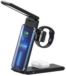 USAMS CD181WXC01 3w1 15W Czarny Ładowarka indukcyjna