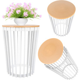Kwietnik dwustronny Aytre 54 cm biały + blat