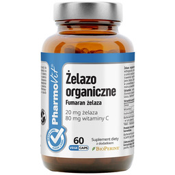 PharmoVit Żelazo organiczne, 60 kapsułek