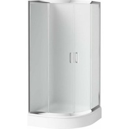 DEANTE Zestaw kabina prysznicowa półokrągła chrom 90x90 cm