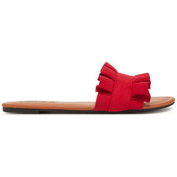 Klapki Pieces Nola 17101699 Czerwony