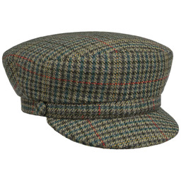 Czapka Żeglarska Houndstooth Check by Lierys, oliwkowy, cm