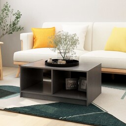 vidaXL Stolik kawowy, szary, 75x50x33,5 cm, lite drewno