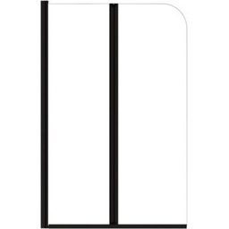 BESCO Parawan nawannowy PRIME BLACK dwuskrzydłowy 90x140 szkło