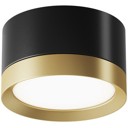 Maytoni Okrągła oprawa sufitowa LED 12W czarna złota