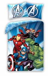 Pościel 160x200 Marvel Iron Man Kapitan Ameryka Hulk