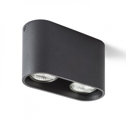 MANTOVA II lampa sufitowa czarna matowa 230V GU10