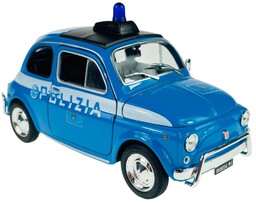 Welly Fiat Nuova 500 Polizia 1:24 Samochód Nowy