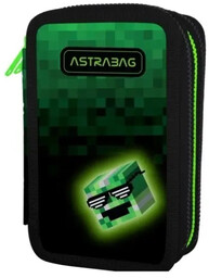 Piórnik 3-komorowy z wyposażeniem Jumbo Astrabag Pixel Hero