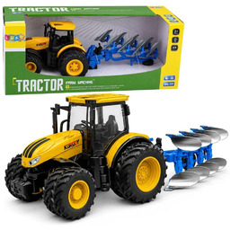 Traktor Rolniczy Z Pługiem Wieloskibowym Światła Dźwięki Żółty