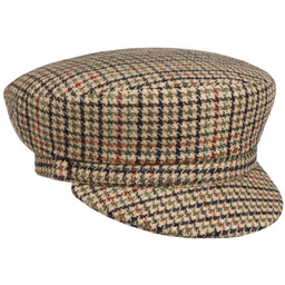 Czapka Żeglarska Houndstooth Check by Lierys, beżowy, cm