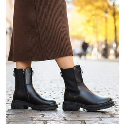 Czarne wysokie botki damskie sztyblety