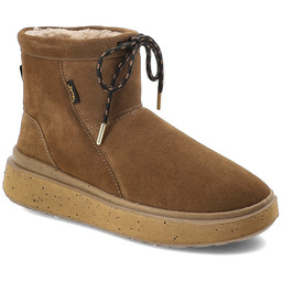 Jeep Brązowe Śniegowce Ciepłe Wsuwane Obuwie Damskie