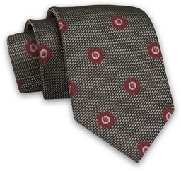 Brązowy Męski Krawat -Chattier- 7,5cm, Klasyczny, Elegancki,