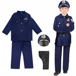Dziecięcy Mundur Policjanta Kostium Edukacyjny Realistyczny Design 122-134