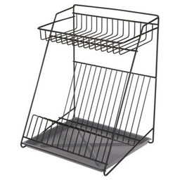 Suszarka do naczyń 2-poziomowa 30 cm czarna