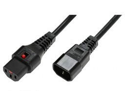 Digitus Kabel przedłużający zasilający blokada IEC LOCK 3x1mm2