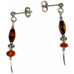 Kolczyki z bursztynem