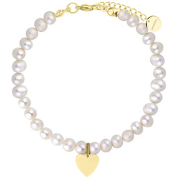 Bransoletka damska z pereł naturalnych hodowanych z zawieszką