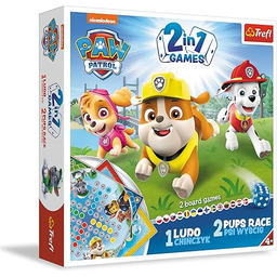 Trefl 2w1 Chińczyk/Psi Wyścig Paw Patrol dla Dzieci