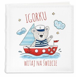 Album Na Zdjęcia Dla Dziecka Miś Marynarz Nadruk