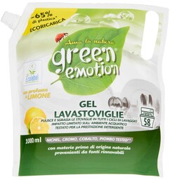 Żel do zmywarki, hipoalergiczny, CYTRYNA, Ecolabel, Green Emotion,