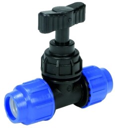 Zawór grzybkowy na rurę PE 25 SAB