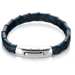 Szeroka bransoleta męska czarno-granatowa B-16