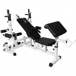 Ławka do wyciskania 6w1 biała 130 kg