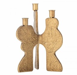 Bloomingville LUX Świecznik Metalowy Trójramienny / Złoty