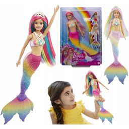Barbie Lalka Syrenka Dreamtopia Tęczowa przemiana GTF89