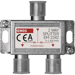 EMOS 2-drożny rozdzielacz antenowy klasy A, 2-drożny rozdzielacz