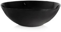 Miska sałatkowa szklana czarna LUNA 25 cm, 2