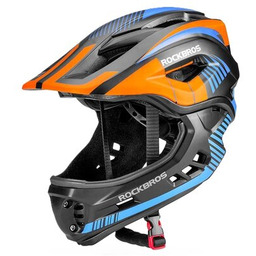 ROCKBROS Kask rowerowy TT-32SOBL-S Czarno-pomarańczowy dla Dzieci (rozmiar