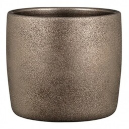 Brązowa osłonka na doniczkę Scheurich 900 Sparkling Bronce