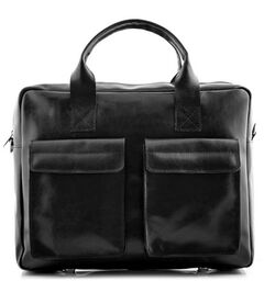 Torba na laptopa skórzana 15" czarna BVL82