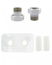 Zestaw maskujący rozeta prostokątna + tuleje + złączki