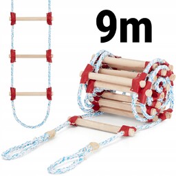 Drabina sznurowa linowa na dach Atestowana 9m dekarska