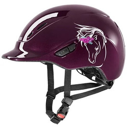 UVEX Kask jeździecki KIDOXX FLOWER - burgundy