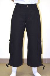 3/4 spodnie damskie BROKENBONE BB 3/4 PANTS Black