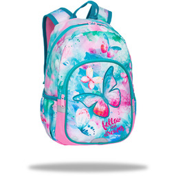 Plecak szkolny dla dziewczynki, motyl, niebieski, CoolPack