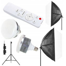 Komplet lamp z pilotem 3600K-6200K 2x 150W Led