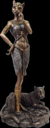 EGIPSKA BOGINI BASTET Z PANTERĄ VERONESE (WU76880A4)