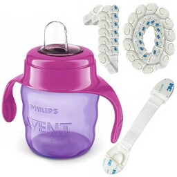 Kubek niekapek PHILIPS AVENT SCF551 - różowy bidon