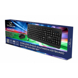 Esperanza Zestaw bezprzewodowy klawiatura + mysz Akron USB