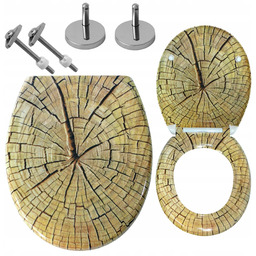 Deska Wc Klozetowa Sedesowa Wolnoopadająca Spękane Drewno Twarda