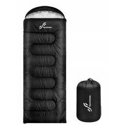 Ultralekki Śpiwór 220 x 75 cm - Czarny