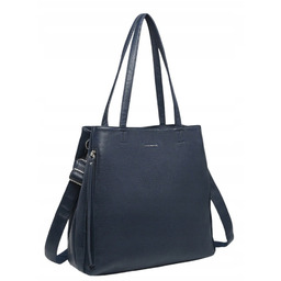 Klasyczna Torebka Damska Shopper Granatowa LUIGISANTO V5081 Blue