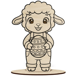 Pakamera Baranek Wielkanocny DUŻY na Podstawce Figurka