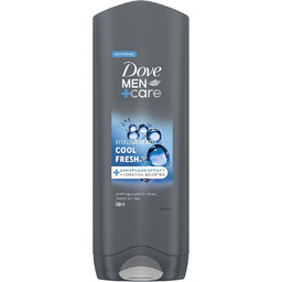 Dove Men+Care Extra Fresh Szampon, Przezroczysty, 250 ml